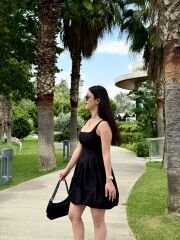 SİYAH KORSE DETAYLI BALON ELBİSE