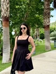 SİYAH KORSE DETAYLI BALON ELBİSE